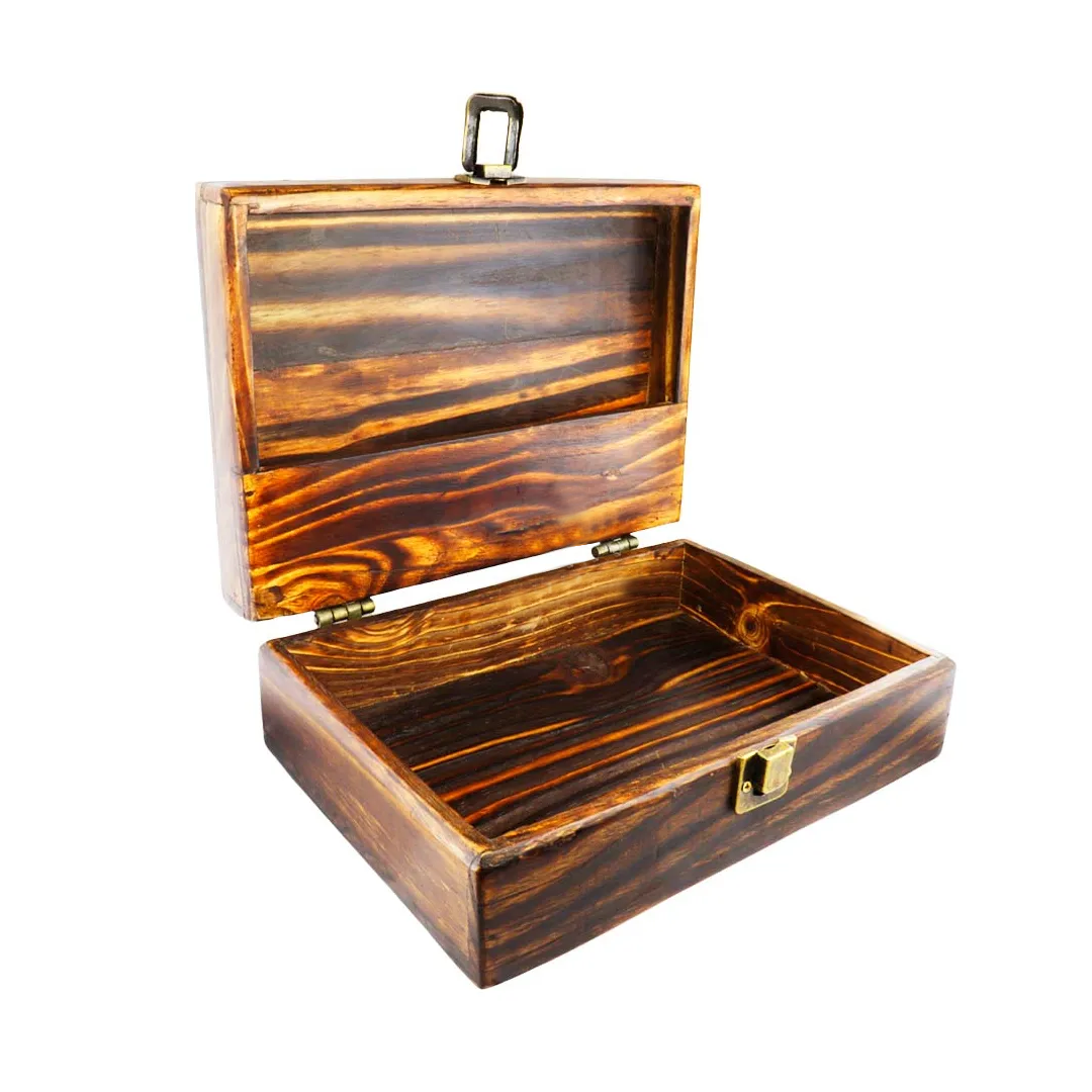Caixa Artesanal de Madeira Maciça Smoking