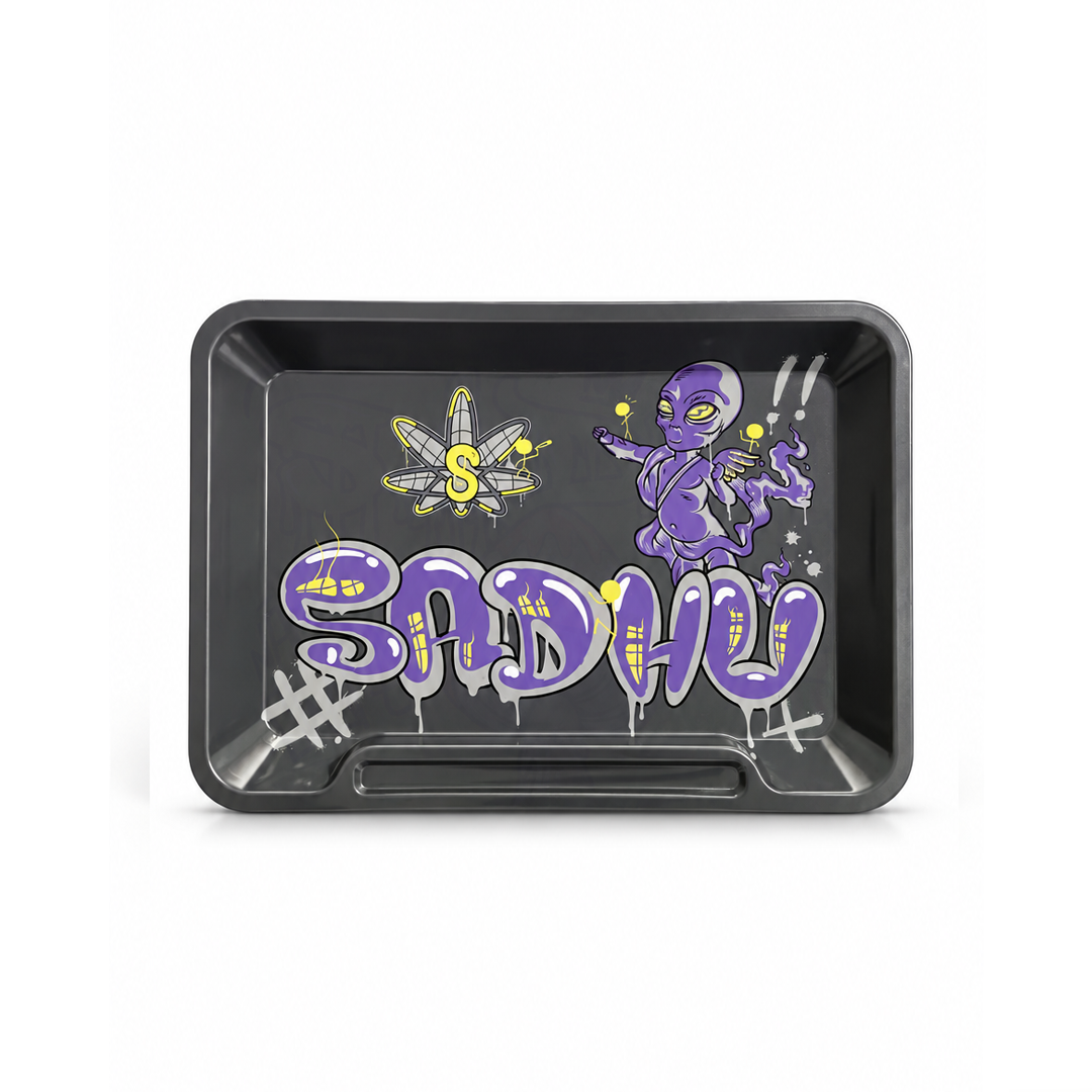 Bandeja de Metal Sadhu Média C/ Porta Cigarro