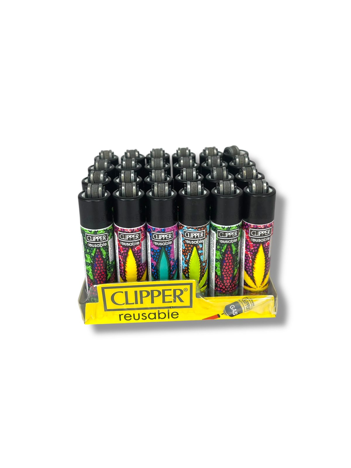 Caixa de Isqueiro Mini Clipper Broken Leaves 2 C/24