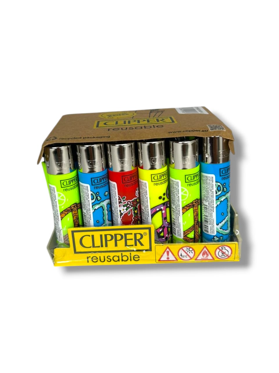 Caixa de Isqueiro Clipper Peace Anywhere C/24