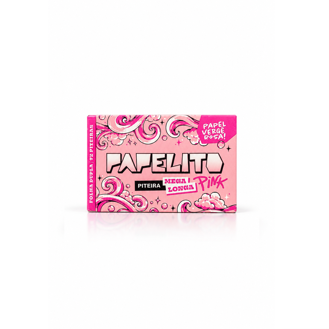 Caixa de Piteira Papelito Mega Longa Pink C/30