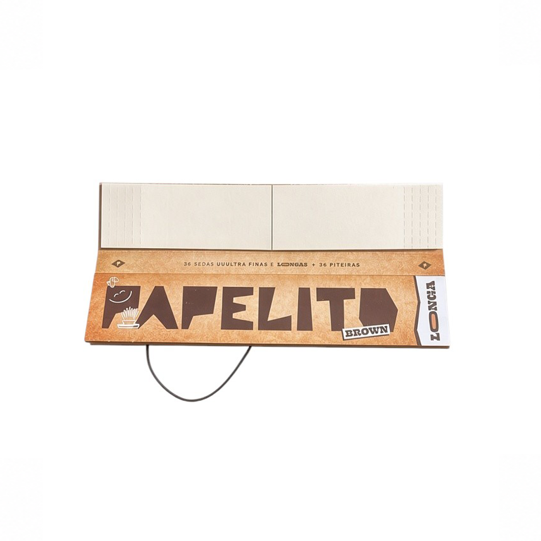 Caixa de Seda Papelito Longa Brown C/ Piteira C/24