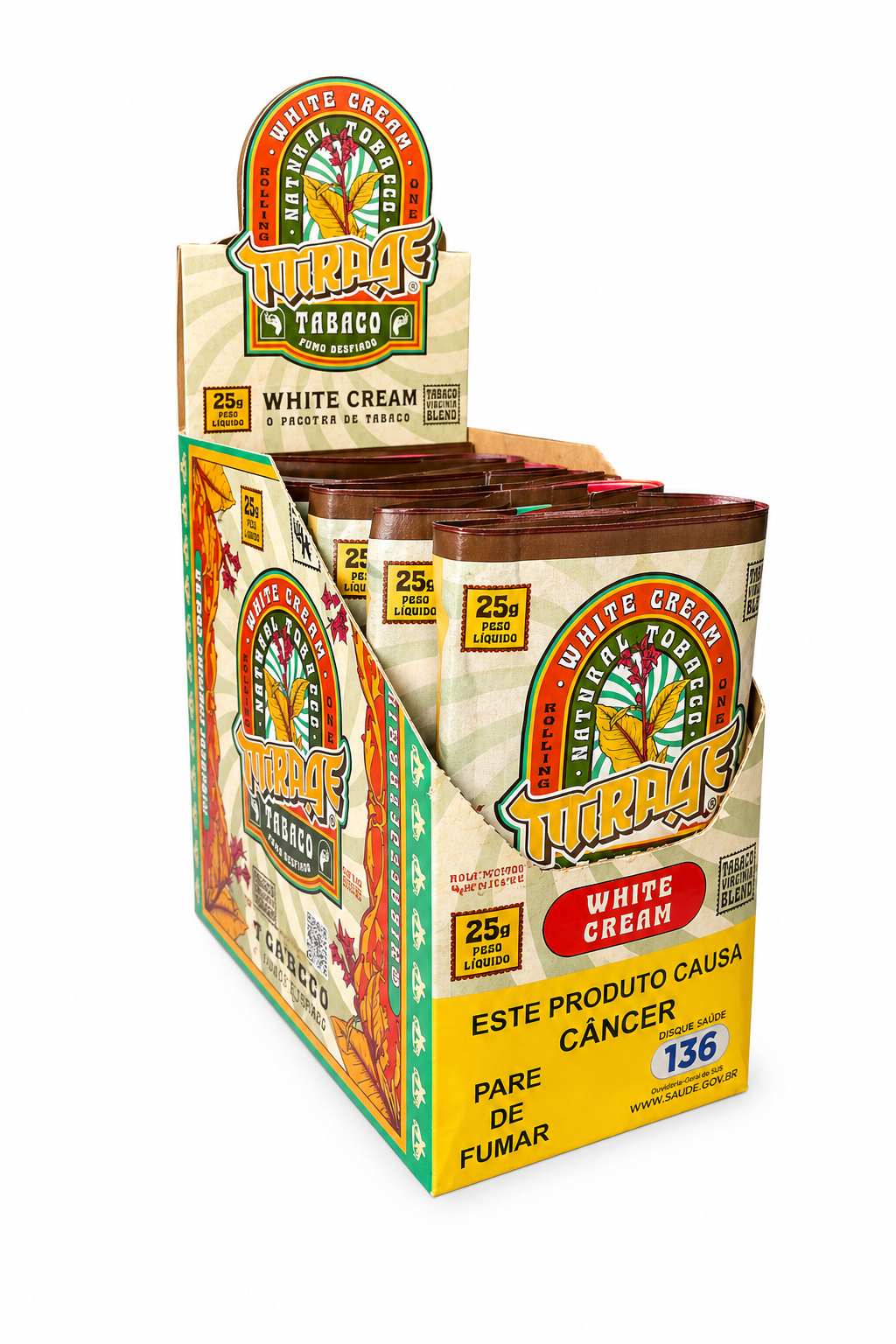 Caixa de Tabaco Mirage White Cream C/6 35G