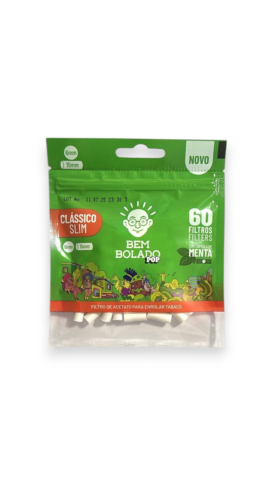 Caixa de Filtro Bem Bolado Pop Mentol Caps Slim C/10