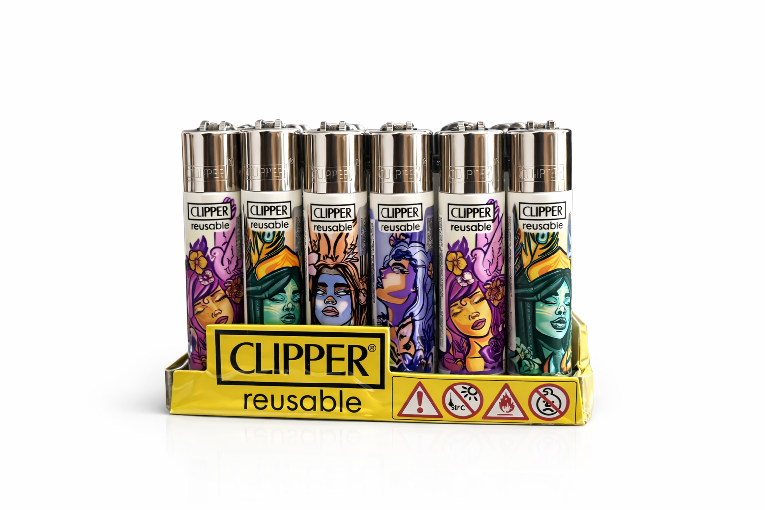 Caixa de Isqueiro Clipper Goddesses C/24