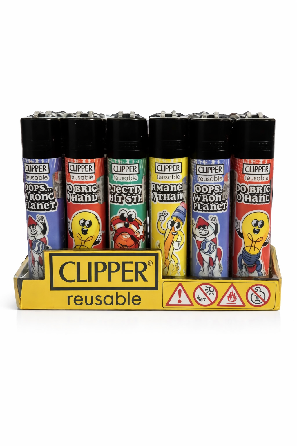 Caixa de Isqueiro Clipper Groovy Word 4 C/24