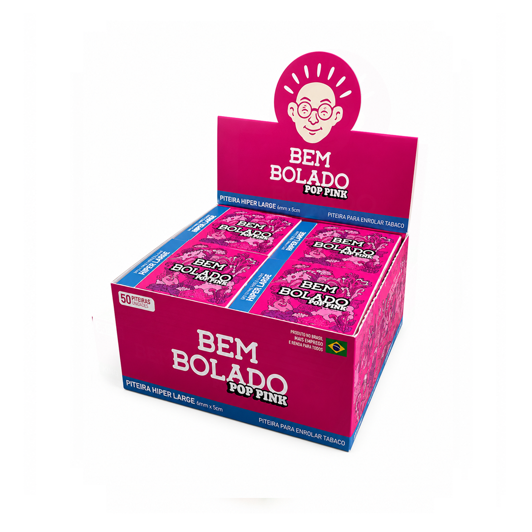 Caixa de Piteira Bem Bolado Pop Pink Hiper Large C/24