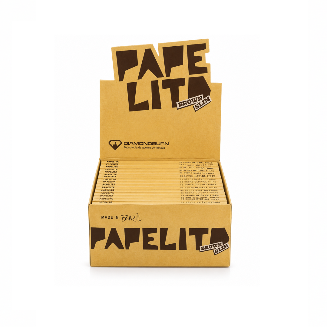 Caixa de Seda Papelito Brown Slim K.S