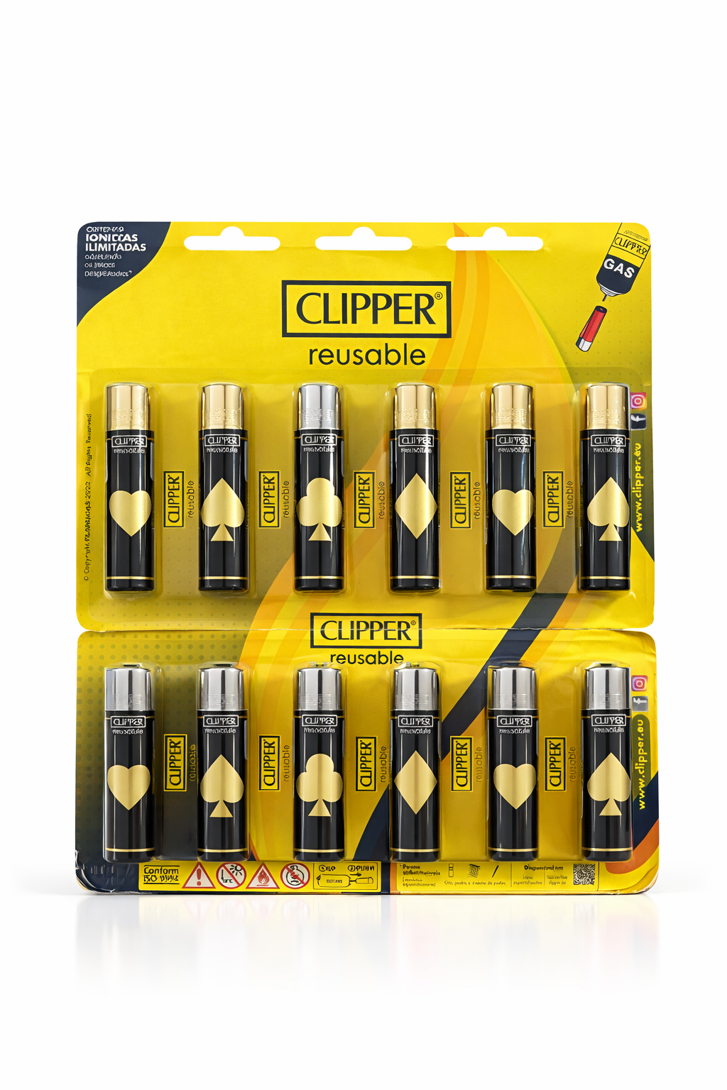 Cartela de Isqueiro Clipper Gold Digger C/12