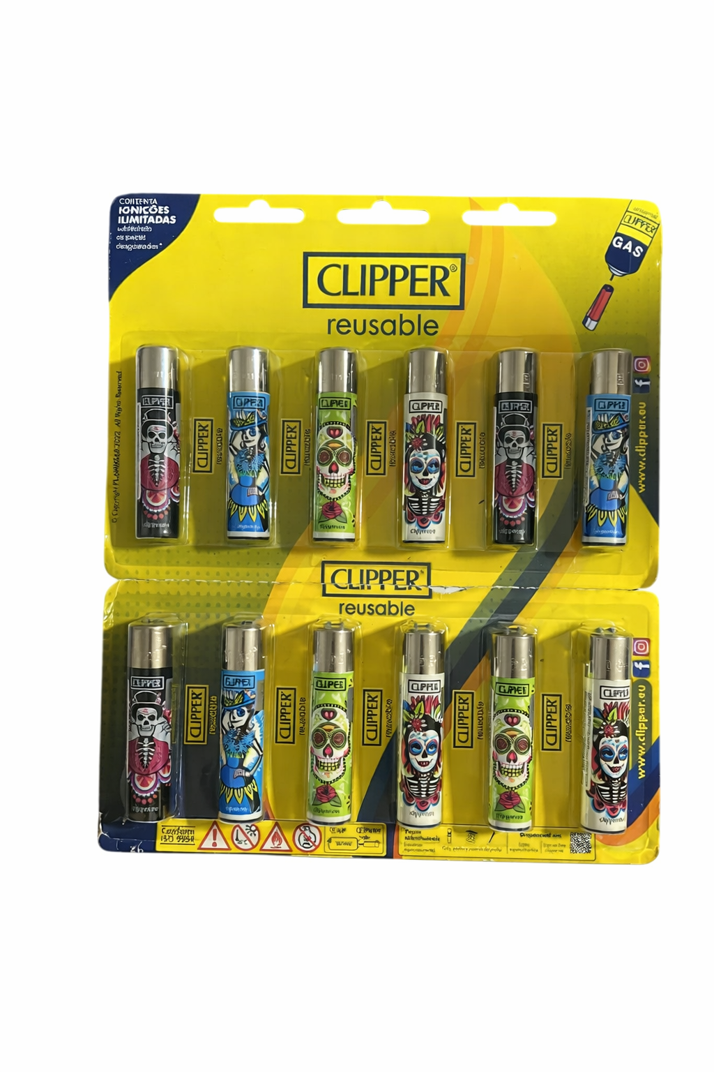 Cartela de Isqueiro Clipper Catrina C/12