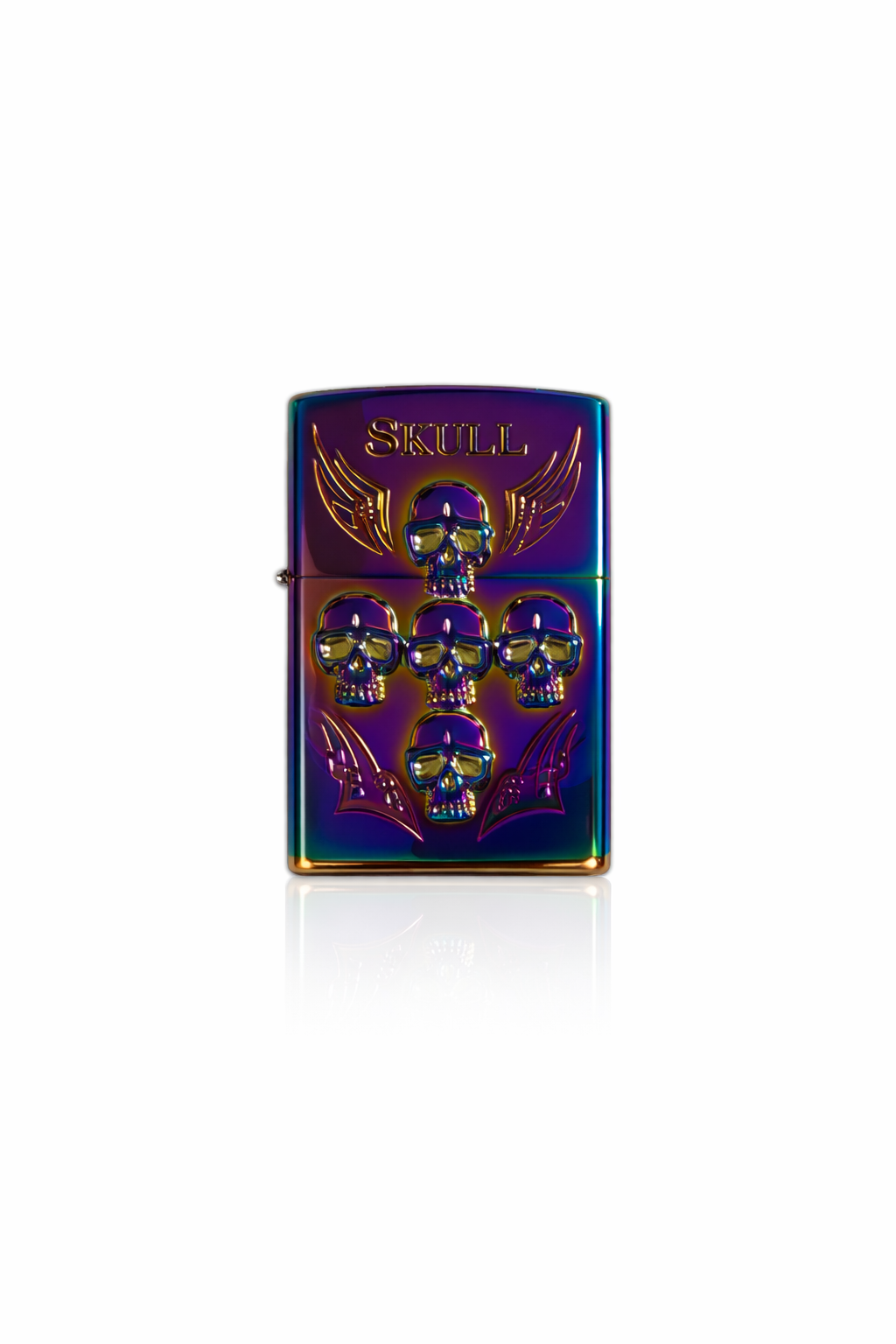 Isqueiro Tipo Zippo Rainbow Skulls