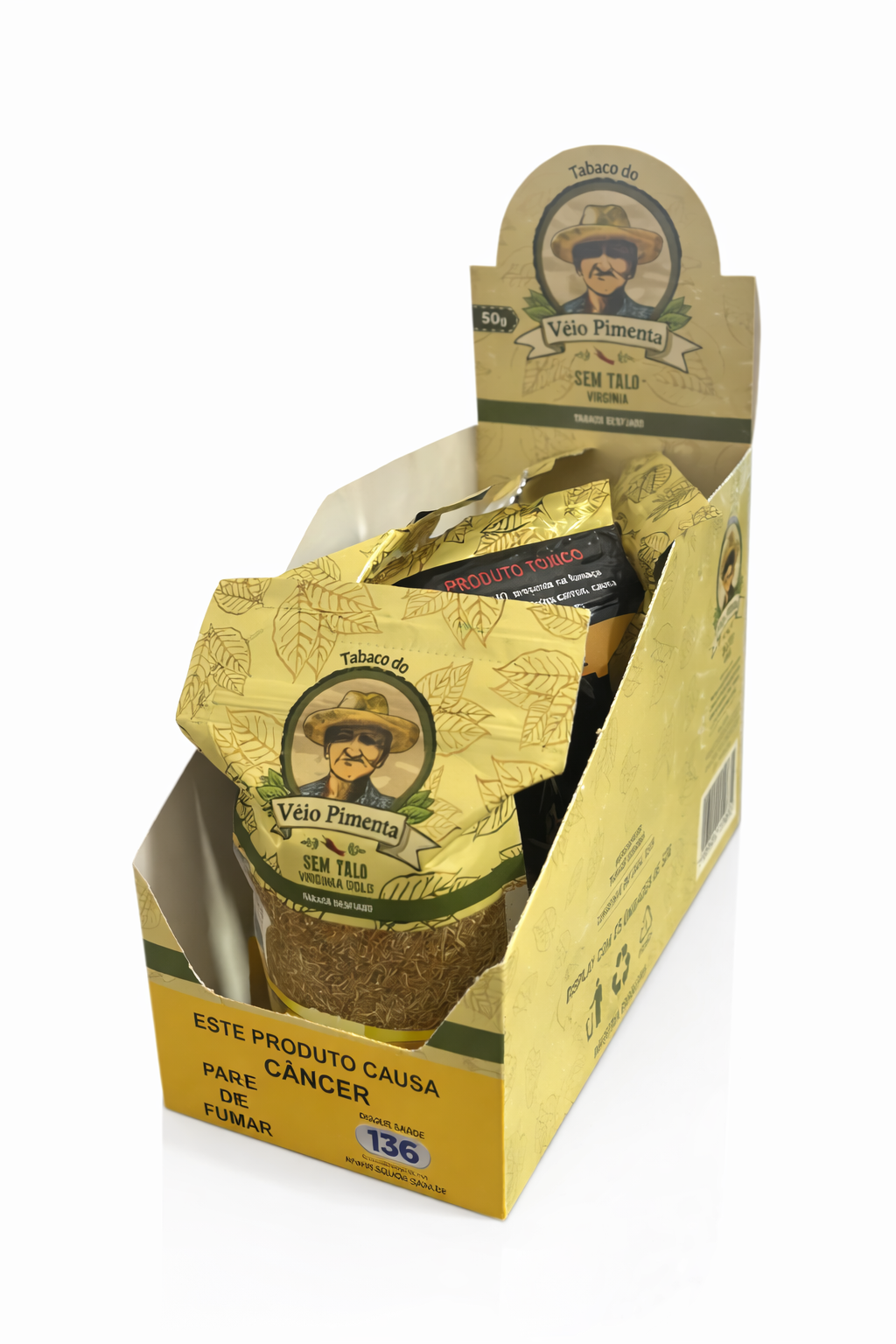 Caixa de Tabaco Véio Pimenta 50G C/5