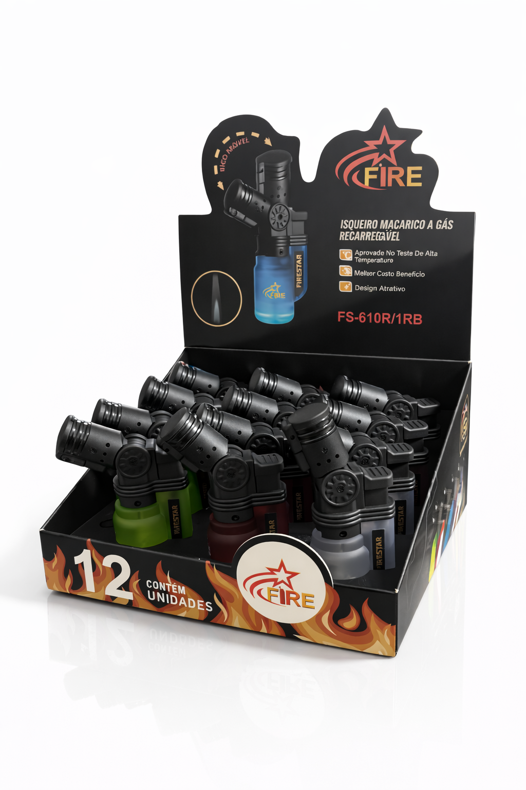 Display Isqueiro Maçarico Firestar FS-610R/1RB C/12