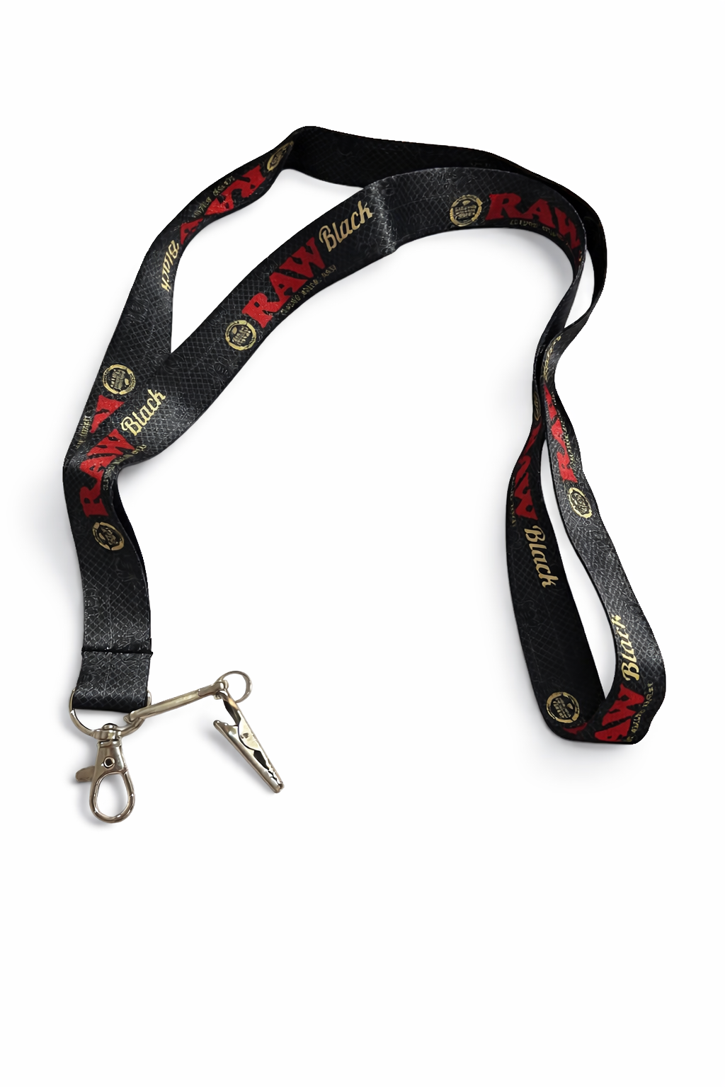 Chaveiro de Cordão Raw Black Lanyard