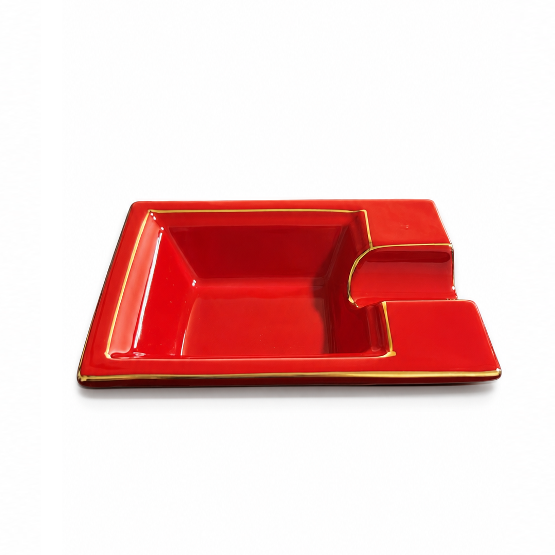 Cinzeiro de Resina P/ Charuto Vermelho