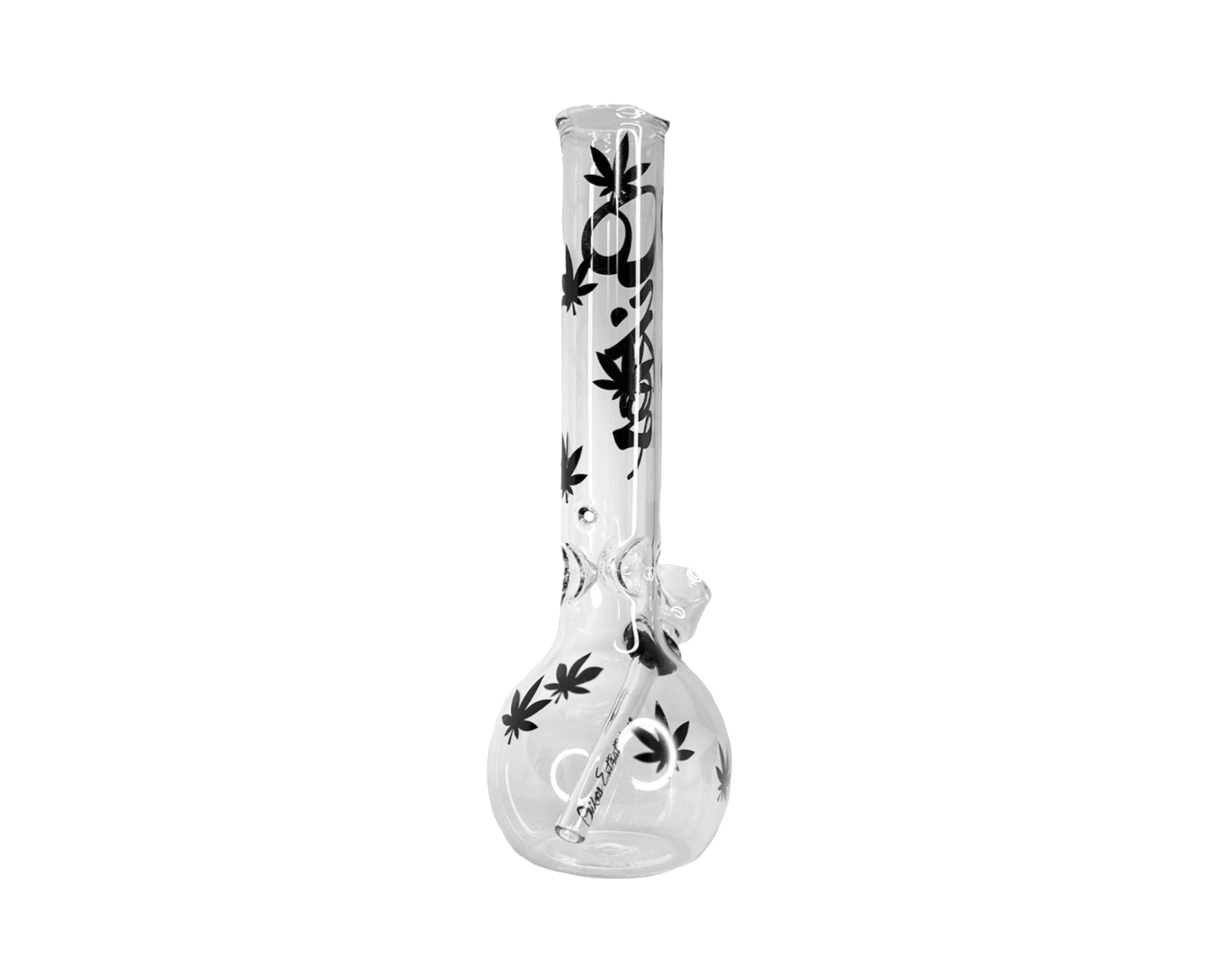 Bong de vidro Oikos Ice Folhas Pretas 23CM