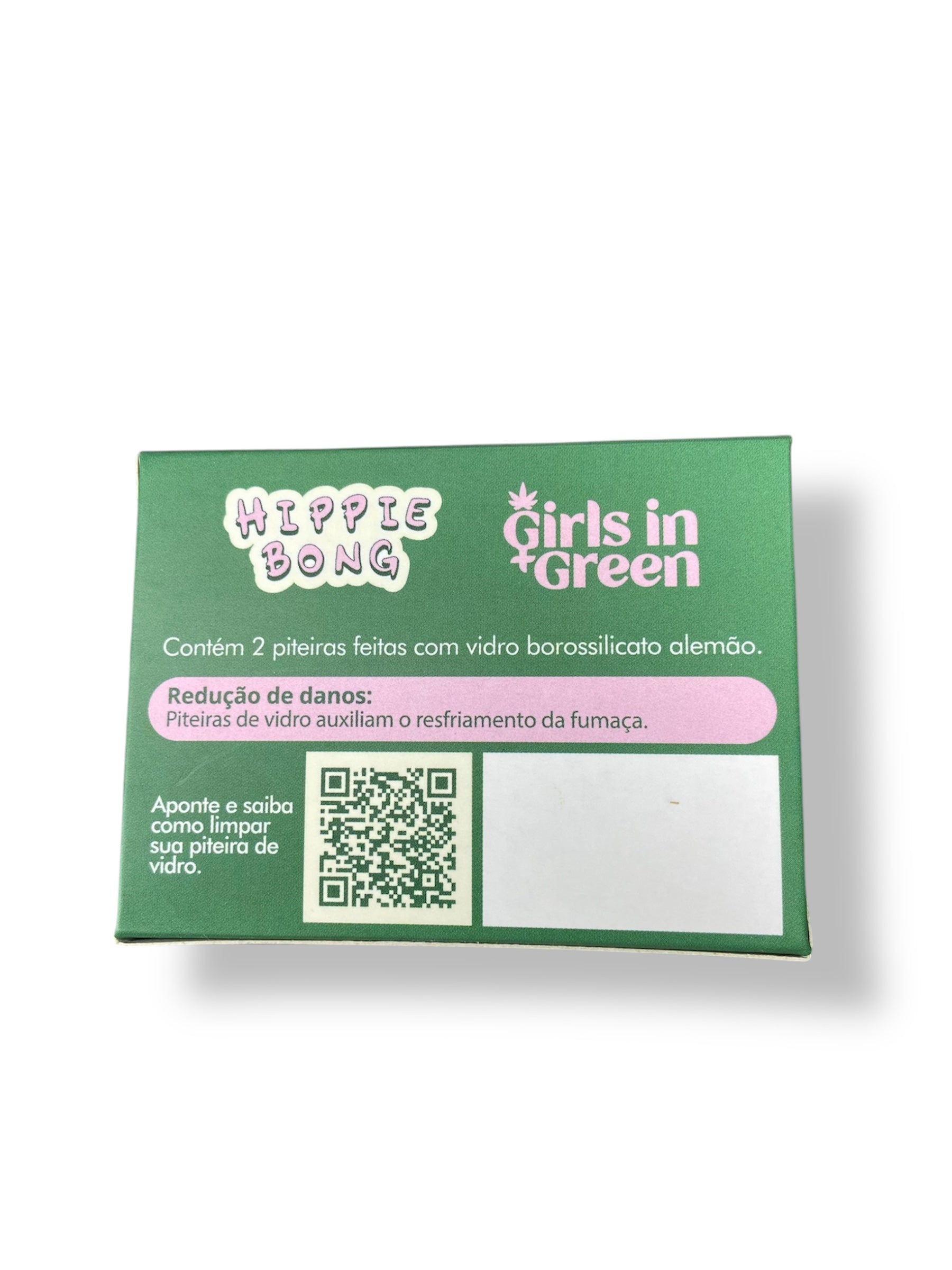 Piteira de Vidro Girls in Green Hippie Bong C/12