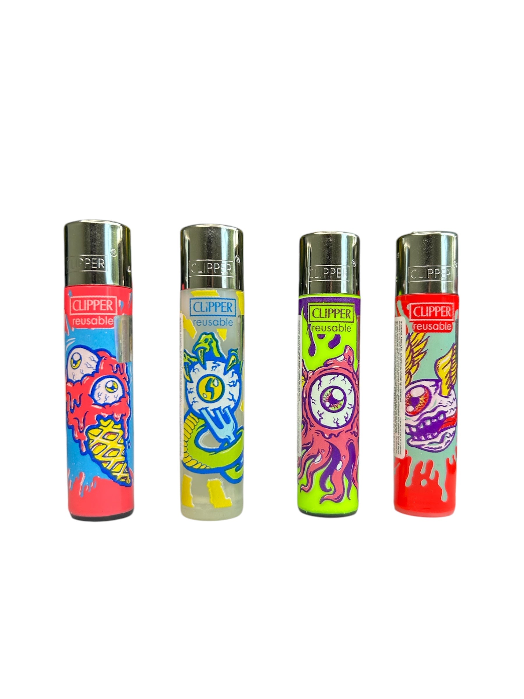 Caixa de Isqueiro Clipper Monster Eyes C/24