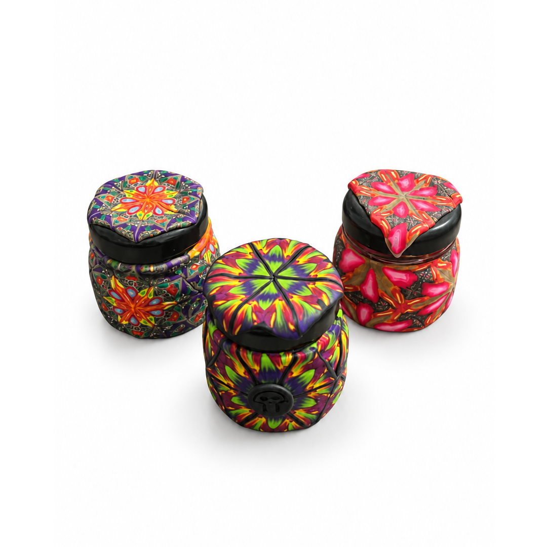 Pote de Vidro Cerâmica Plástica 40ML