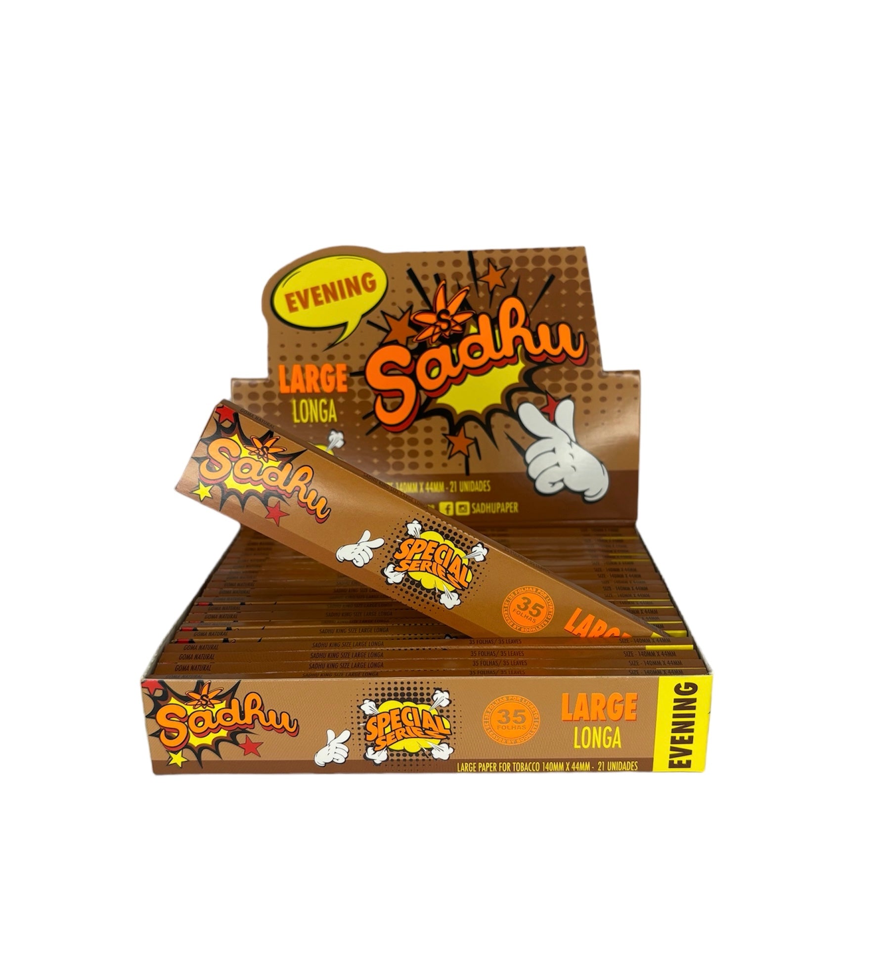 Caixa de Seda Sadhu Longa Brown Larga K.S