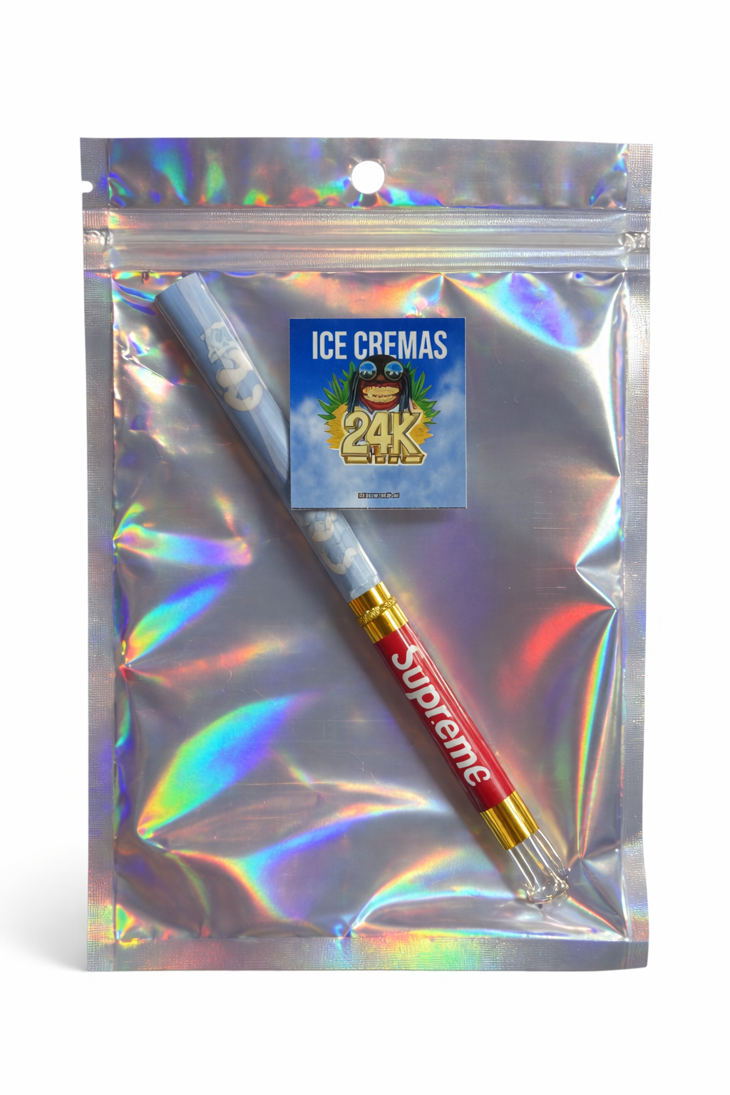 Seda Pré Enrolada Ice Cremas C/ Piteira de Vidro