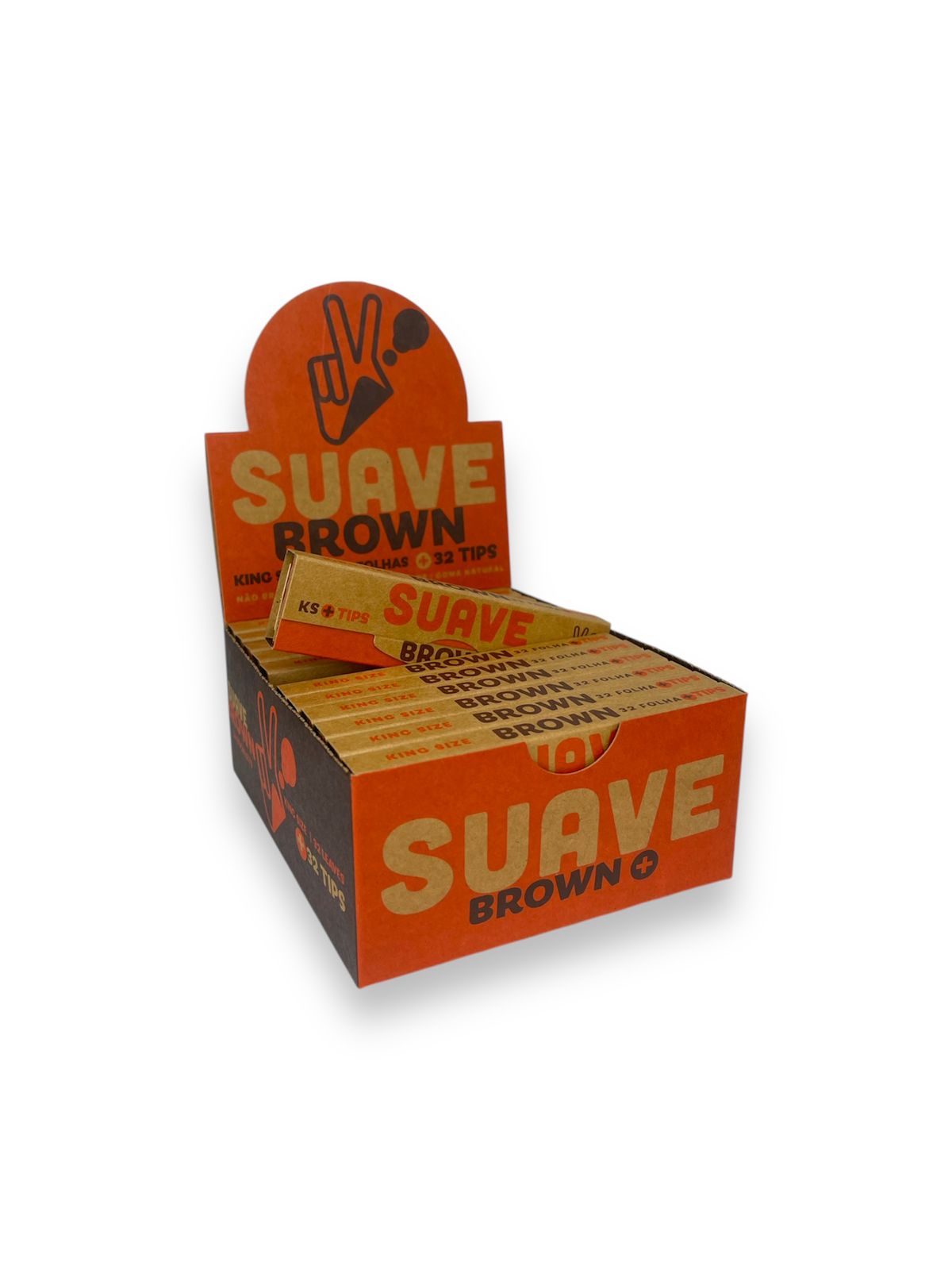 Caixa de Seda Suave Brown C/ Piteiras K.S