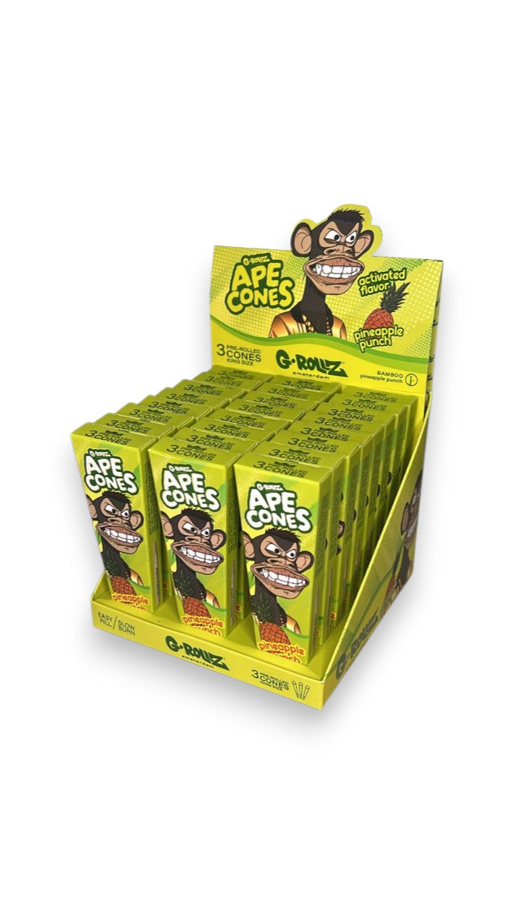 Display Cone Saborizado G-Rollz Ape Cones Pineapple Punch C/24