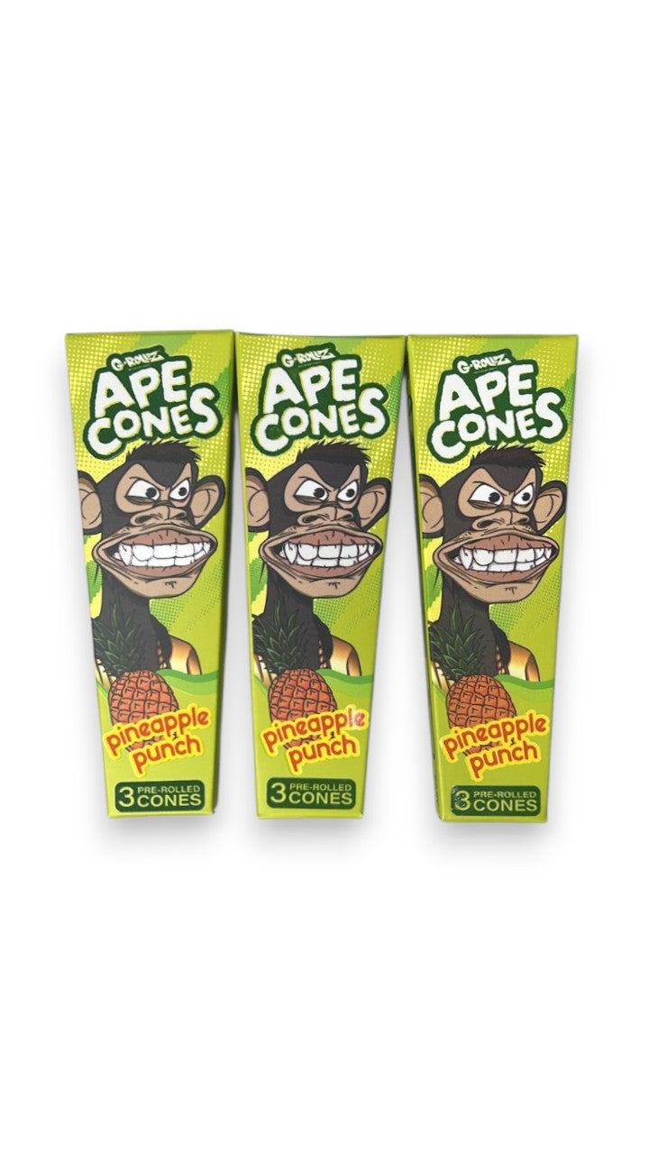 Kit Cone Saborizado G-Rollz Ape Cones Pineapple Punch C/3