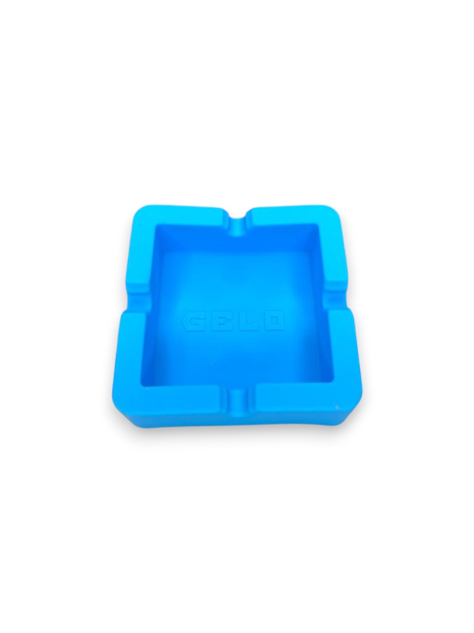 Cinzeiro de Silicone Gelo Quadrado Azul