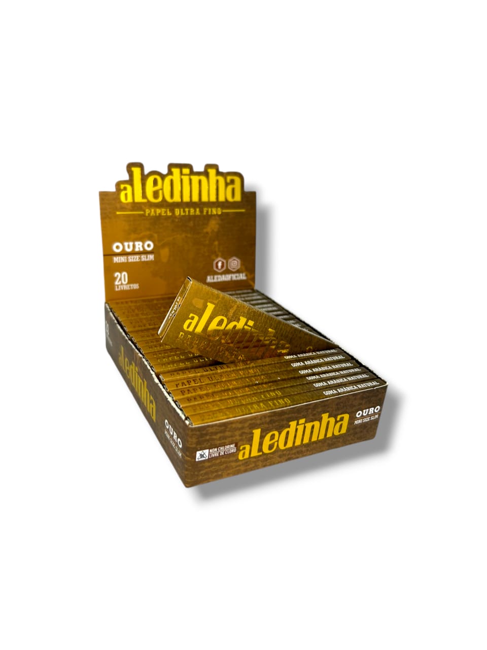 Caixa de Seda Aledinha Ouro Mini 1/4 M.S