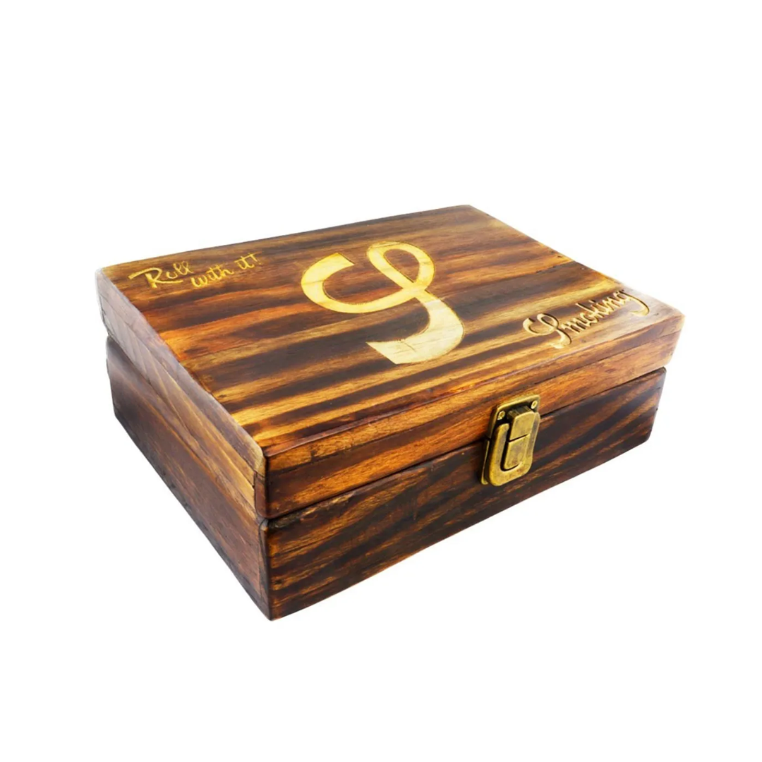 Caixa Artesanal de Madeira Maciça Smoking