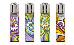 Caixa de Isqueiro Clipper Psychedelic Art 4 C/24
