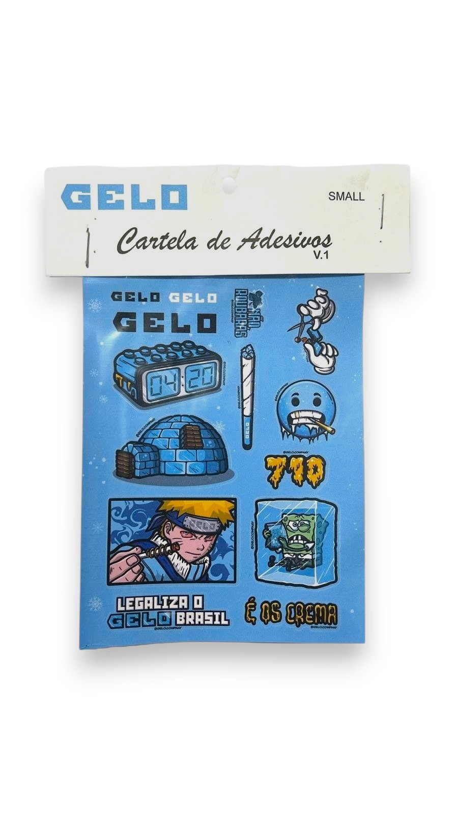 Cartela de Adesivos Gelo Small