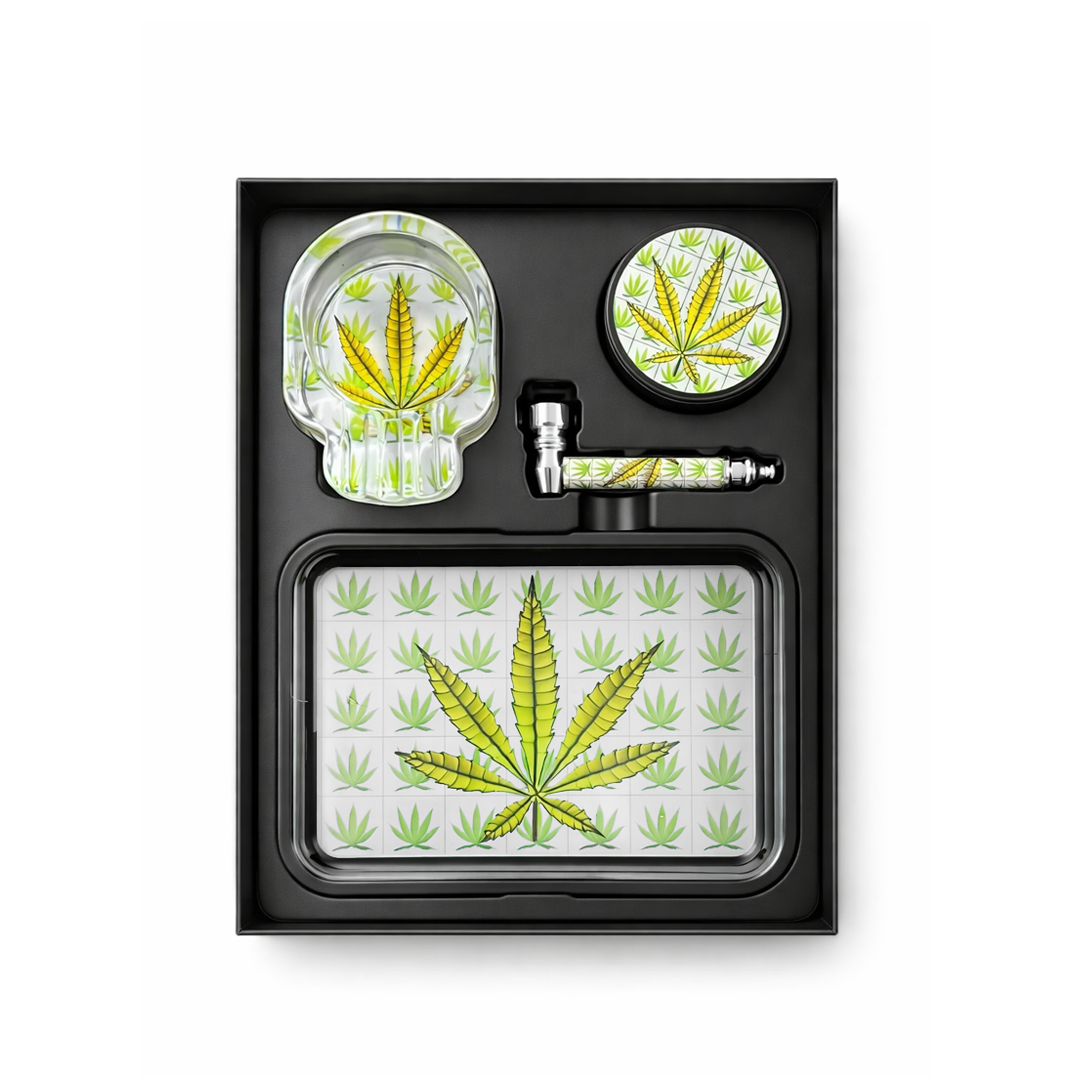 Kit Pipe de Metal + Cinzeiro + Dichava + Bandeja