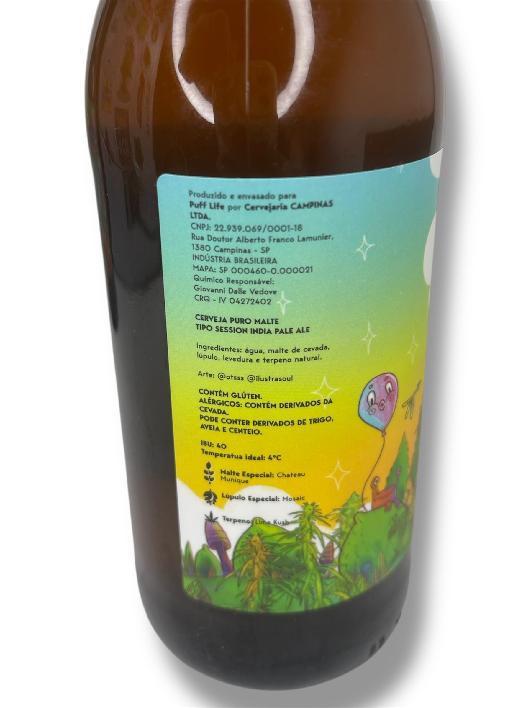 Caixa de Cerveja Puff Ganja Lime 355ML C/ 15