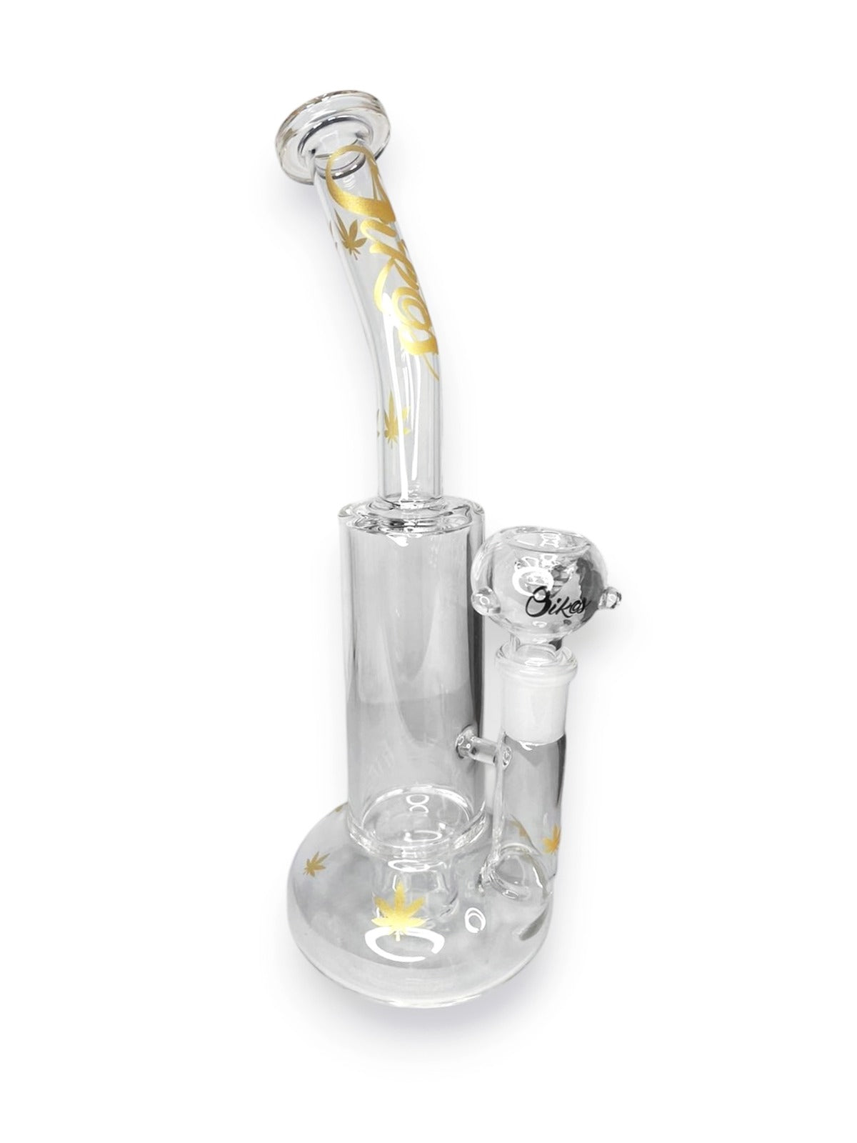 Bong de vidro Oikos Furacão Folhas Douradas 32CM