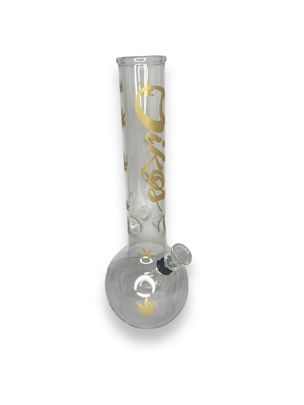 Bong de vidro Oikos Ice Folhas Douradas 23CM
