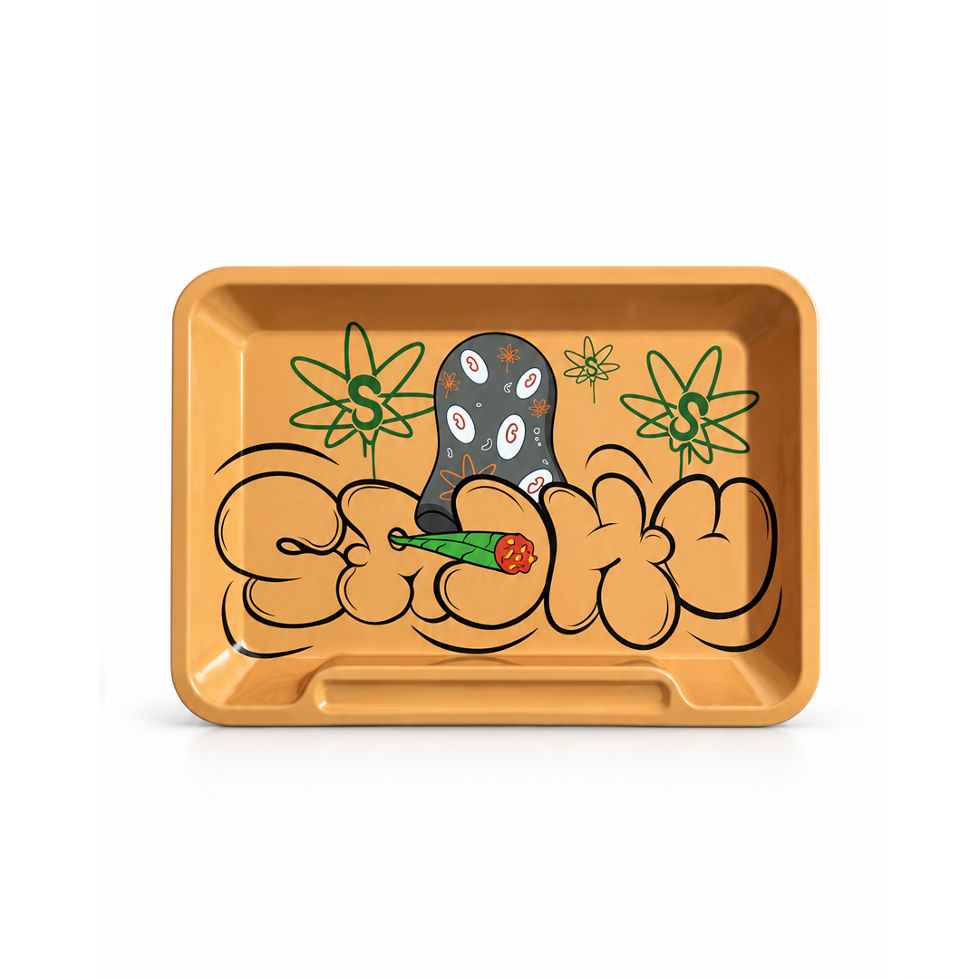 Bandeja de Metal Sadhu Média C/ Porta Cigarro