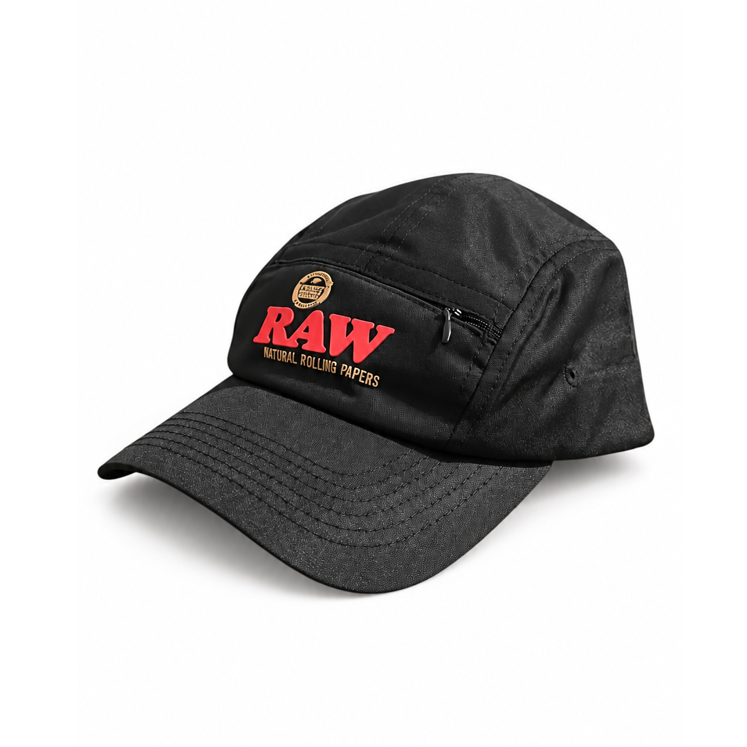 Boné Raw Preto Aba Curva C/ Ziper