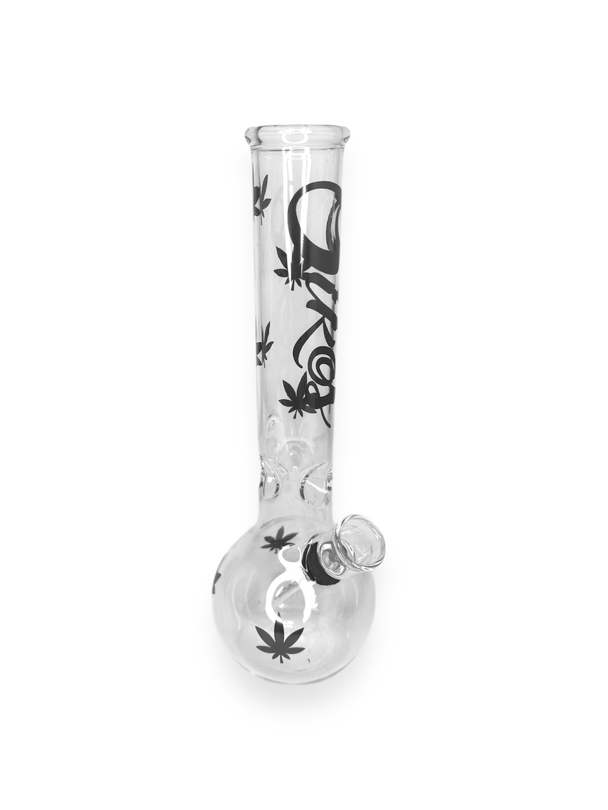 Bong de vidro Oikos Folhas Pretas 20CM