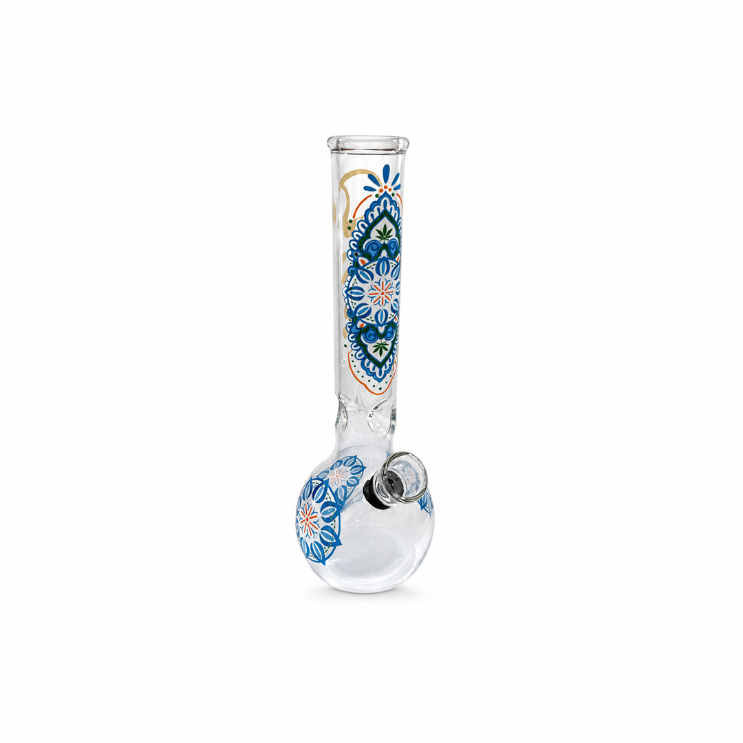 Bong Oikos Mandala Azul C/Trava de Gelo 20CM