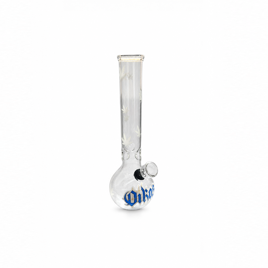 Bong Oikos White Weed Blue C/Trava de Gelo 20CM