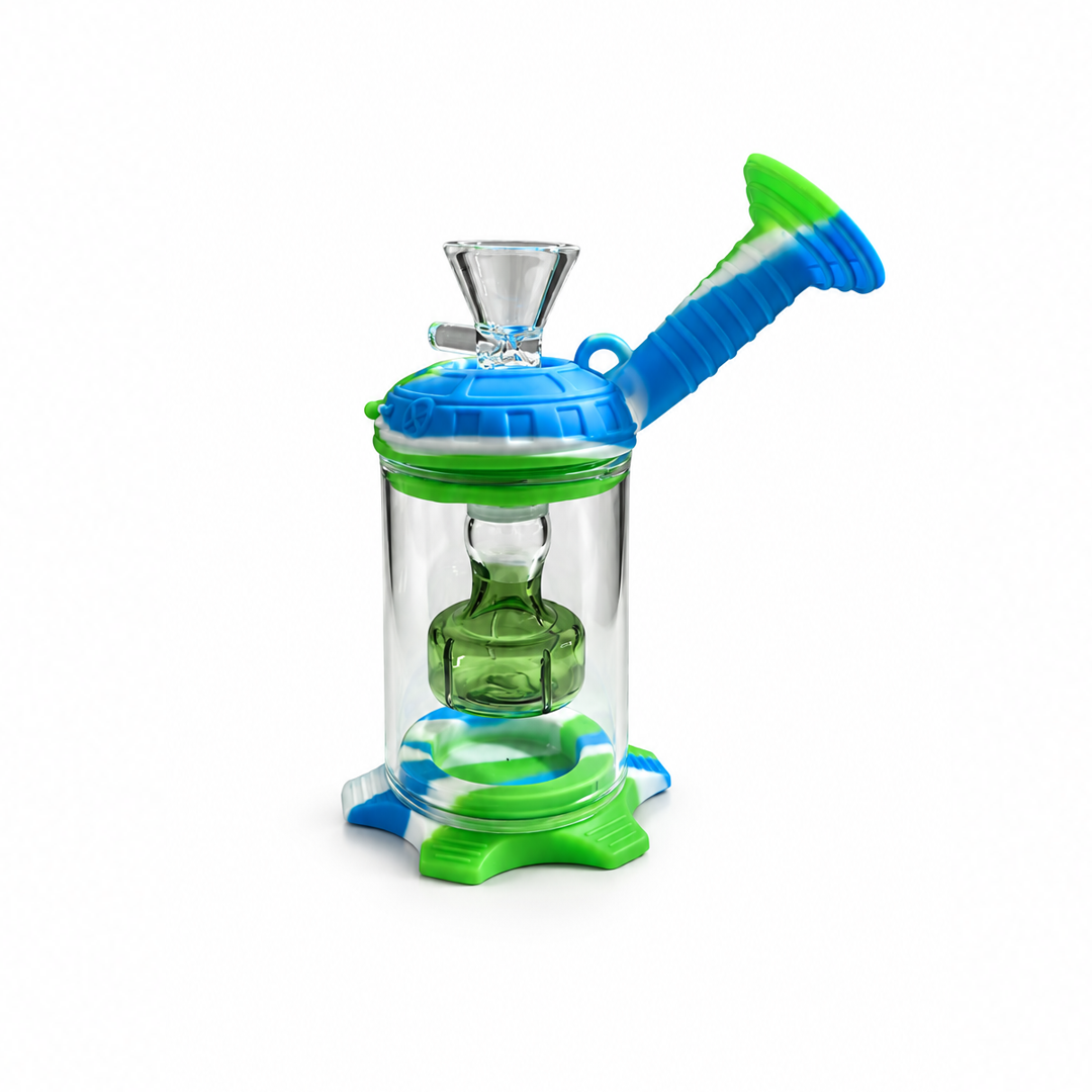Bong de Silicone e Vidro Capsula 13CM