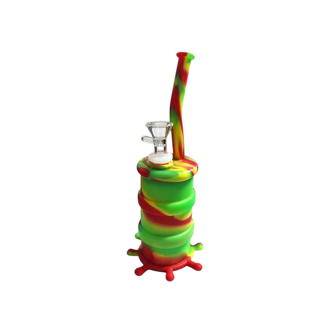 Bong de Silicone Barril Colorido 20 CM