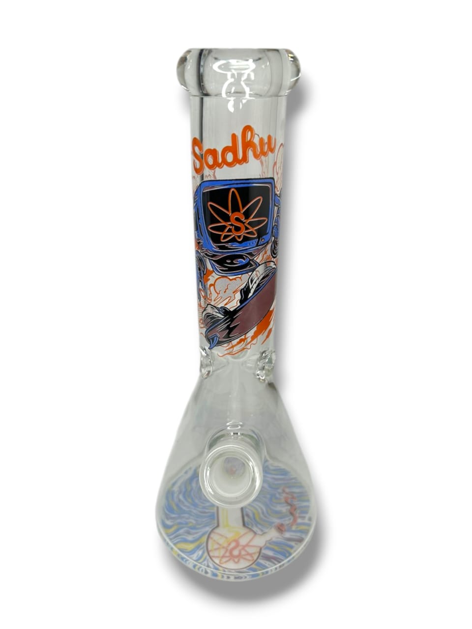 Bong de vidro Sadhu Psicodélica Transmissão 26CM