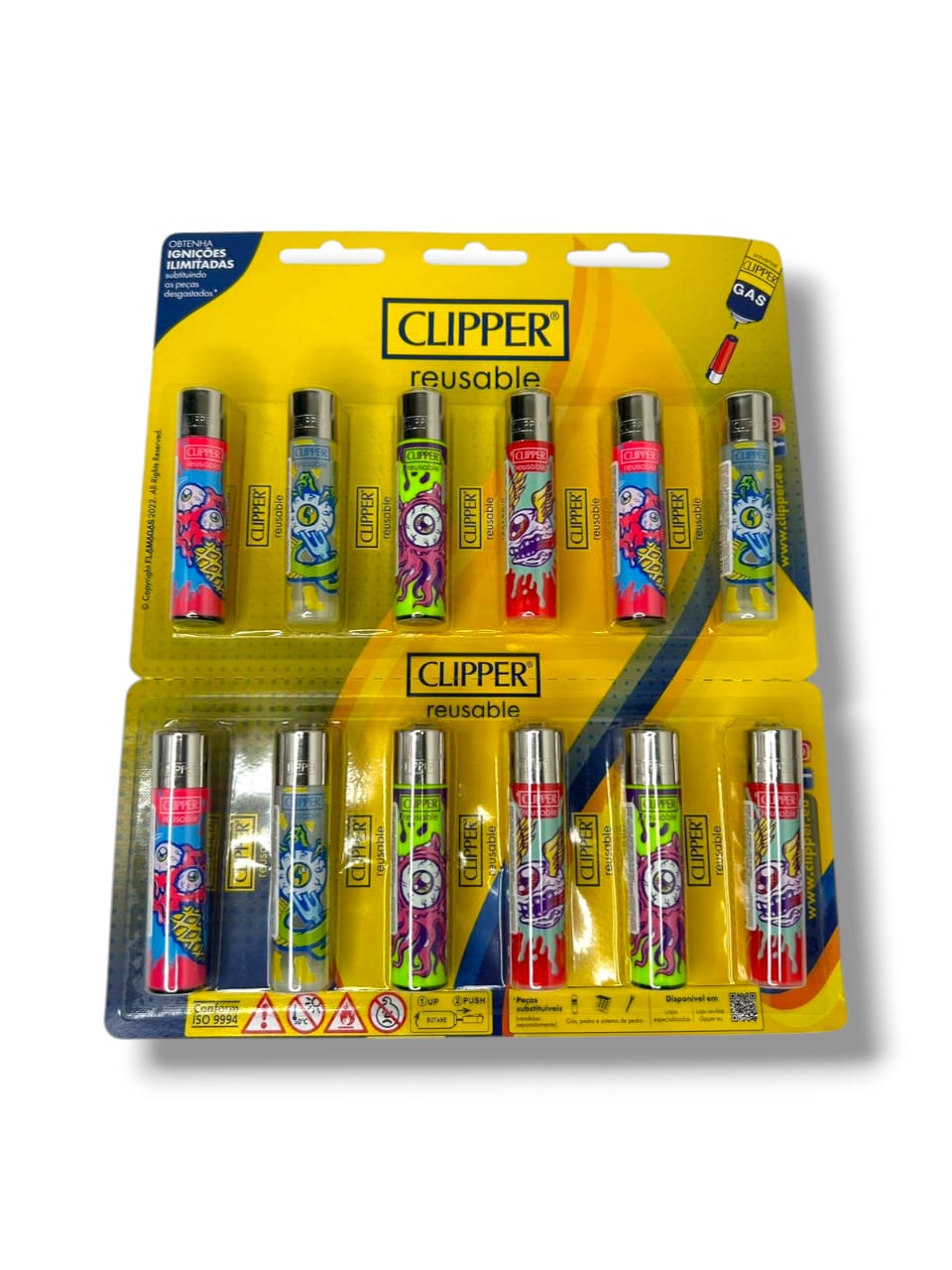 Cartela Clipper Monster Eyes C/12