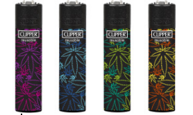 Caixa de Isqueiro Clipper Fluo Leaves 3 C/24