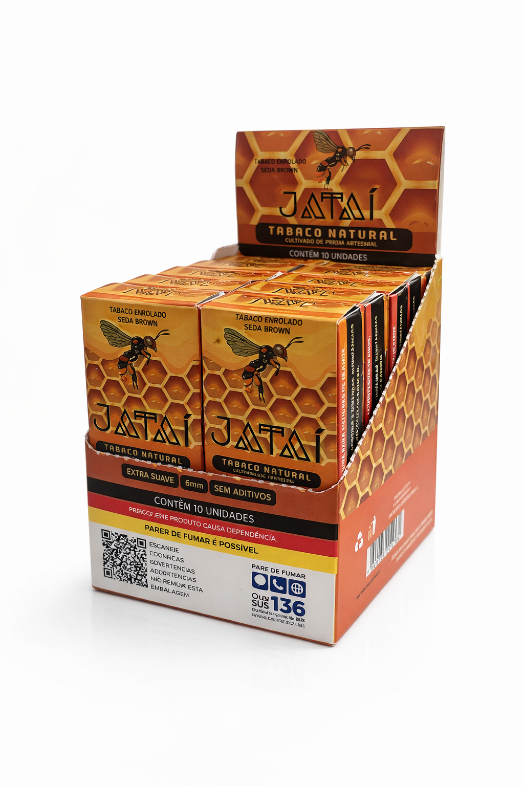 Caixa de Tabaco Bolado Jataí Mel C/10