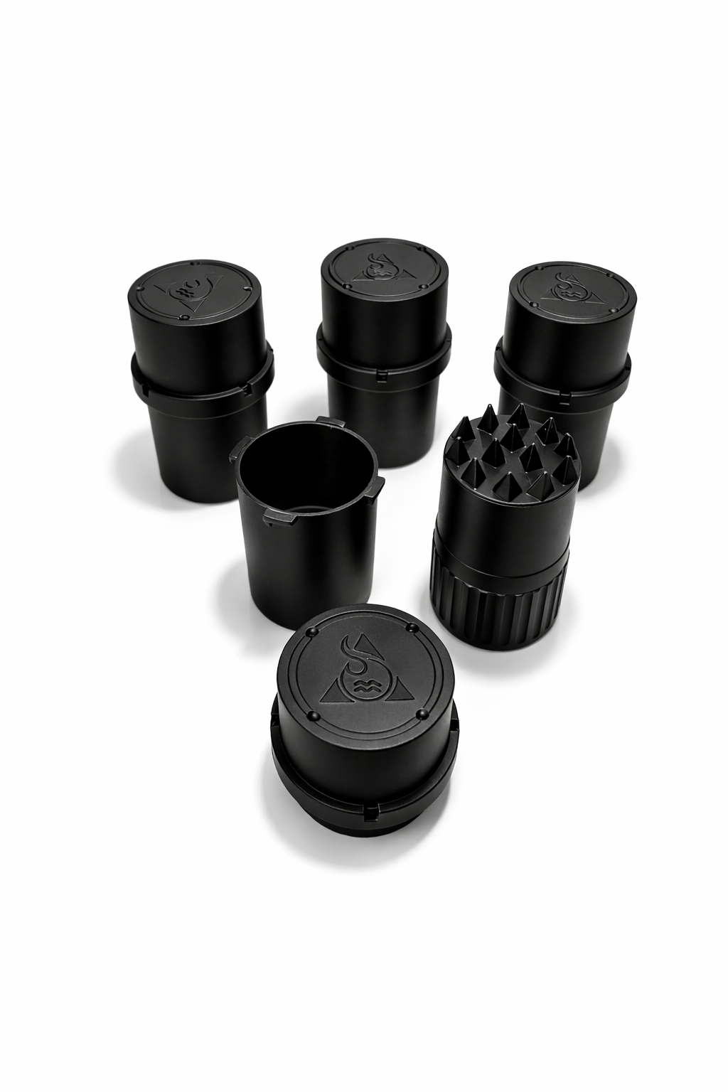 Caixa de Dichavador Squadafum Pot Grinder Preto C/8