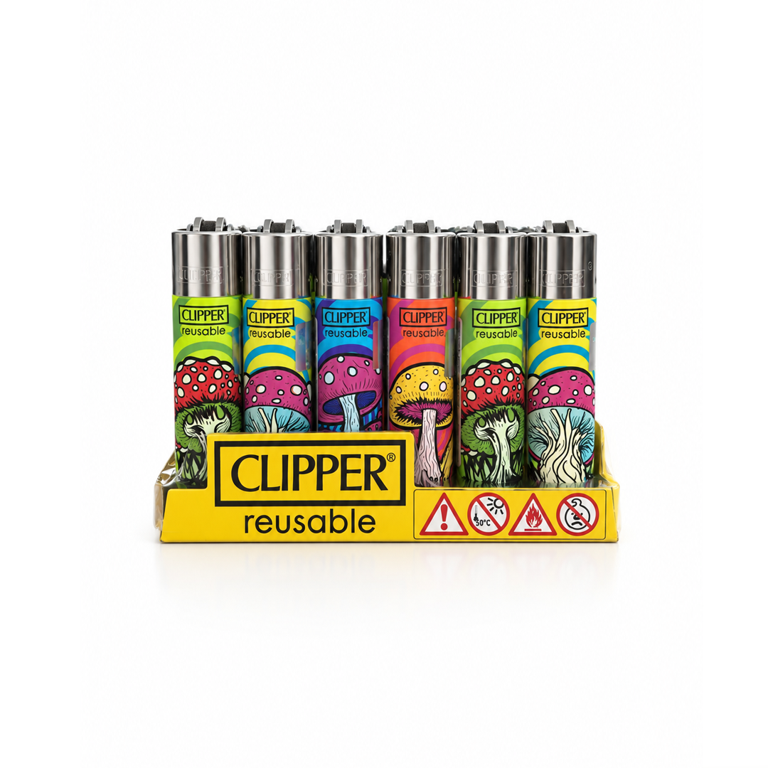 Caixa de Isqueiro Clipper Magic Mushrooms C/24
